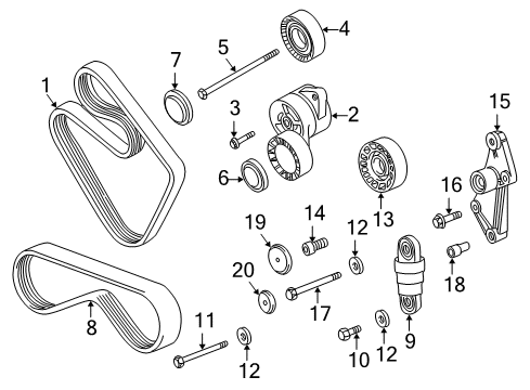 2000 BMW Z3 Belts & Pulleys Bush Diagram for 11281748718