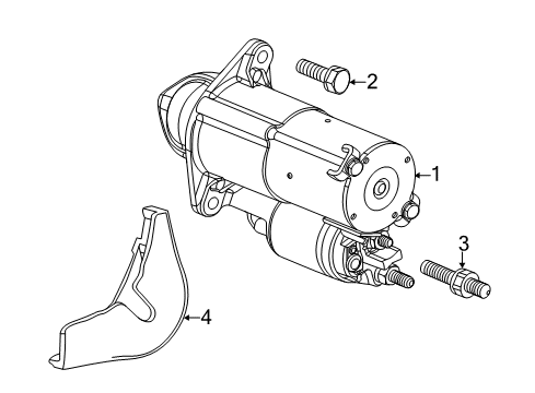 2020 Buick Encore Starter Starter Cover Diagram for 55578926