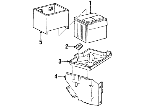 1999 Chevrolet Tahoe Battery Cable Asm, Battery To Battery Positive(94"Long) Diagram for 12157240