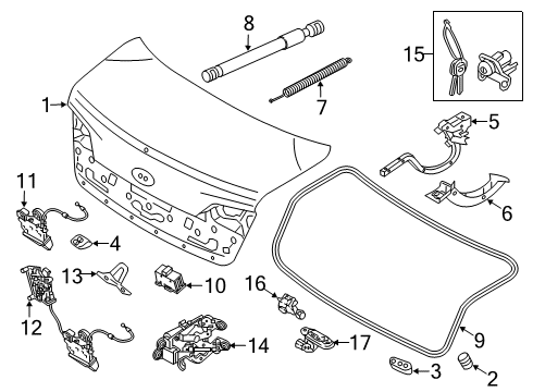 2019 Kia Cadenza Trunk Key Sub Set-Trunk Diagram for 81250F6B00