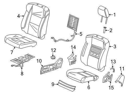 2017 Acura RDX Heated Seats Tci, Right Front Seat-Back Diagram for 81217-TX4-A31