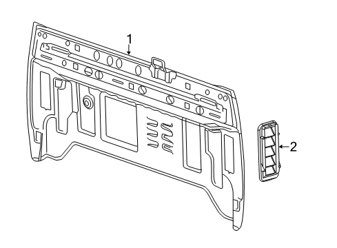 2016 Chevrolet Silverado 3500 HD Back Panel Back Panel Diagram for 84315145