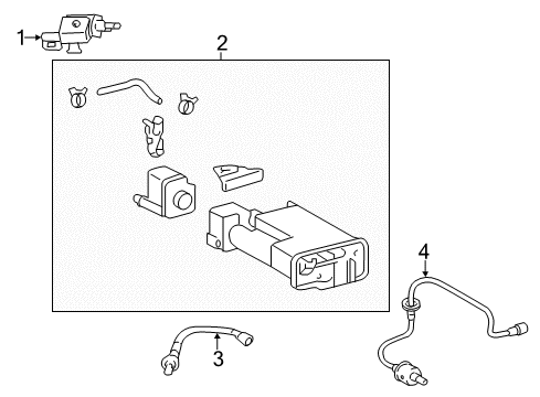 2017 Lexus GS450h Powertrain Control Valve Assy, Vacuum Switching Diagram for 25860-31080