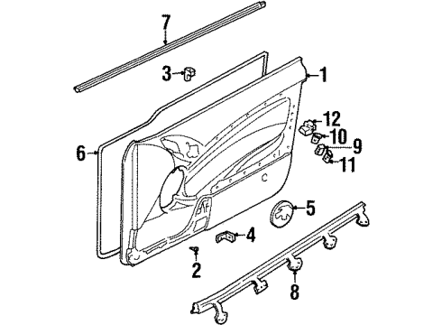 2001 Mercury Cougar Door & Components Mirror Switch Diagram for F8RZ-17B676-AA