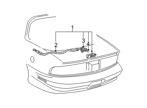 1999 Chevrolet Camaro High Mount Lamps Lamp Asm, High Mount Stop Diagram for 19179357