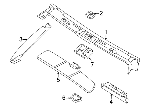 2003 BMW Z8 Interior Trim - Roof Covering Apron Left Diagram for 51438234349