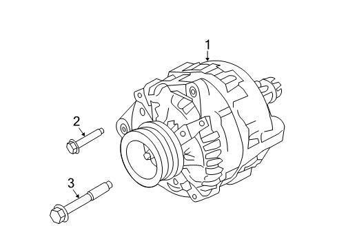 2019 Ford Mustang Alternator Alternator Diagram for JR3Z-10346-D