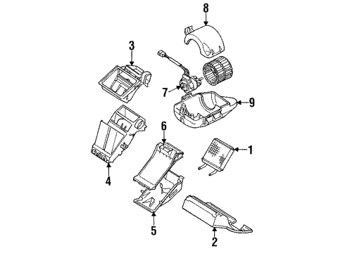 1992 Pontiac LeMans Blower Motor & Fan Core, Heater(N00-C60) Diagram for 3092114