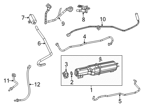 2014 Ram 1500 Emission Components Air Cleaner Hose Diagram for 55398804AA