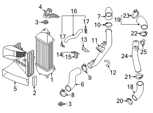 2012 Kia Optima Intercooler Bracket-Rcv Diagram for 39401-2G010