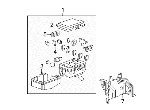 2011 Acura MDX Fuse & Relay Fuse C, Multi Block (40A/30A) Diagram for 38231-STX-A01