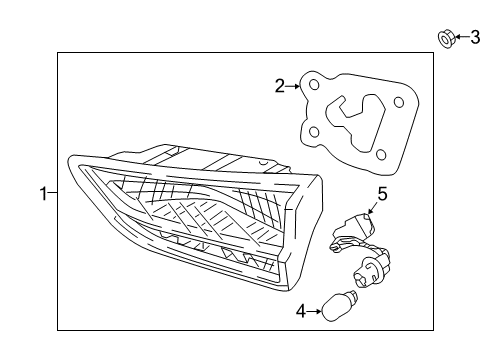 2019 Hyundai Elantra GT Bulbs Lamp Assembly-Rear Combination Inside, RH Diagram for 92404-G3110