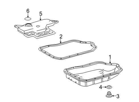 2015 Toyota Camry Automatic Transmission Filter Seal Diagram for 90301-27015