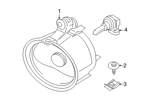 2015 BMW X1 Bulbs Fog Lights, Right Diagram for 63172993528