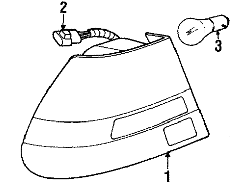 2000 Saturn SL Tail Lamps Lamp Asm, Tail Diagram for 16525916