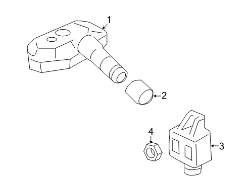 2007 Hyundai Entourage Parking Aid Lfi-Tire Pressure Monitoring Sensor Diagram for 958104D100