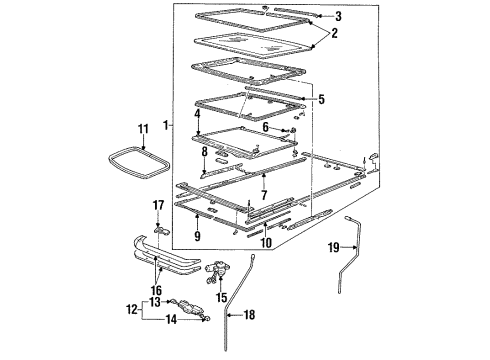 1993 Mercury Villager Moonroof Switch Diagram for F3XY15B691A