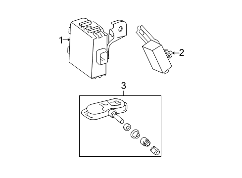 2009 Toyota Yaris Tire Pressure Monitoring Control Module Diagram for 89769-52020