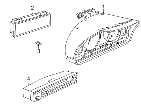 2001 BMW 740iL Instrument Gauges Multi-Information Display Diagram for 65826914939