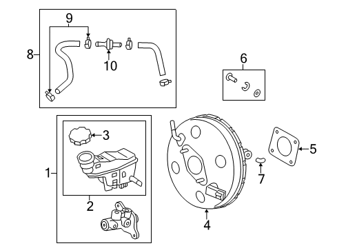 2015 Hyundai Veloster Hydraulic System Reservoir-Master Cylinder Diagram for 58511-2V100