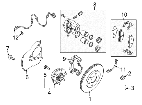 2006 Nissan Armada Front Brakes Hose Assy-Brake, Front Diagram for 46211-ZC30A