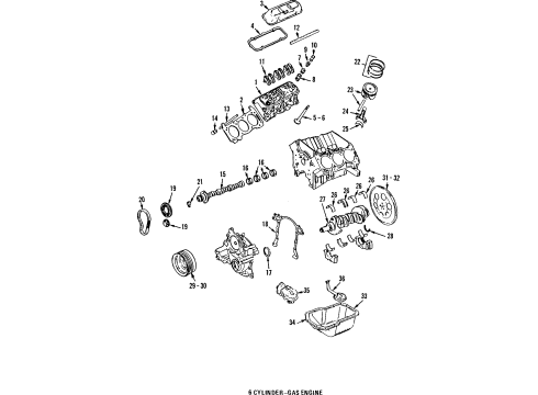 1988 Buick Century Engine Parts, Mounts, Cylinder Head & Valves, Camshaft & Timing, Oil Pan, Oil Pump, Crankshaft & Bearings, Pistons, Rings & Bearings Dampener Asm-Timing Chain Diagram for 14078822