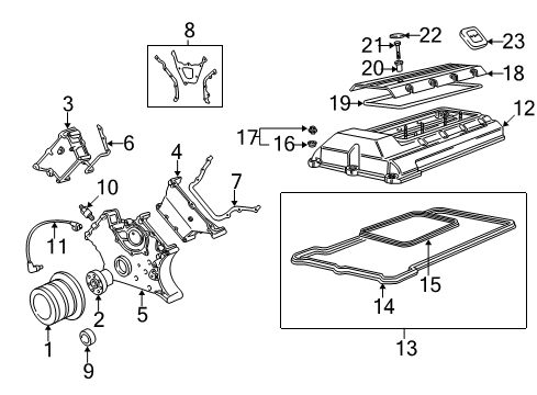 1998 BMW 540i Powertrain Control Covering Cap Diagram for 11121736007