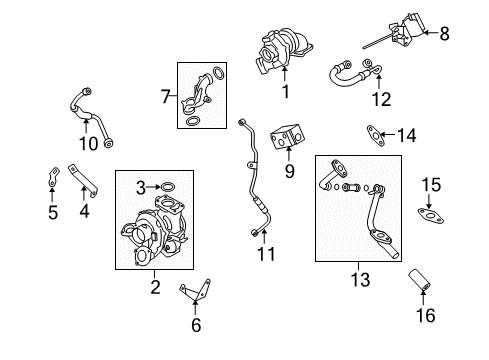 2010 BMW X5 Turbocharger O-Ring Diagram for 11657795047