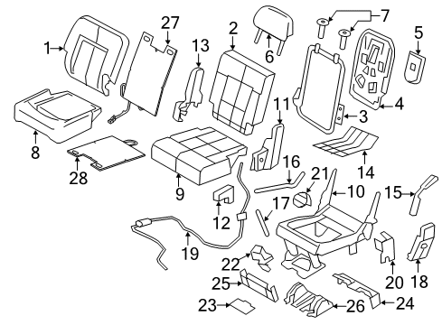 2011 Lincoln Navigator Heated Seats Seat Heat Switch Diagram for BL7Z-14D695-AA