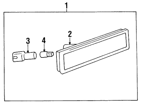 1989 BMW M3 Rear Lamps - Side Marker Lamps Bulb Socket Diagram for 61121385471