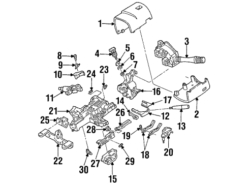 1995 Ford Thunderbird Switches Headlamp Switch Diagram for F4SZ11654A