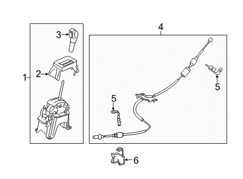 2022 Ford EcoSport Shifter Housing Bracket Diagram for ED8Z-7B229-A