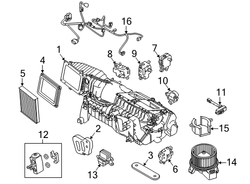 2012 Ford Mustang Switches & Sensors Gasket Diagram for AR3Z-19B588-A
