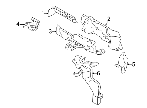 2019 Mini Cooper Countryman Turbocharger Heat Shield, Turbocharger, Bottom Diagram for 11657618370