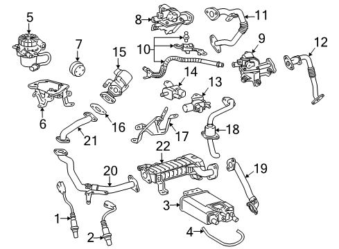 2013 Lexus GX460 Emission Components Pipe Sub-Assembly, EGR Diagram for 25601-38020