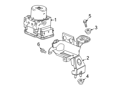 2018 Buick Cascada Anti-Lock Brakes Mount Bracket Diagram for 13264387