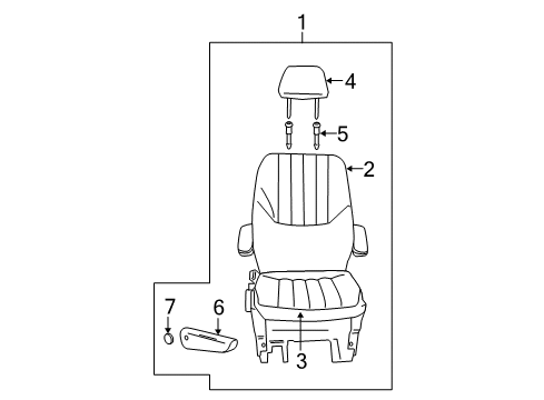 2006 Dodge Caravan Rear Seat Components Quad Seat Cushion Diagram for ZA401D5AA