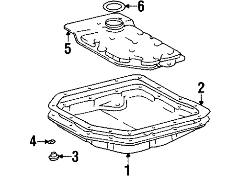 1997 Toyota Celica Automatic Transmission Transmission Pan Diagram for 35106-10022