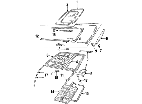 1997 Lincoln Continental Sunroof Motor & Relay Diagram for F4SZ15790A