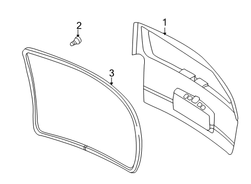 2006 Saturn Relay Gate & Hardware Lift Gate Diagram for 15896788