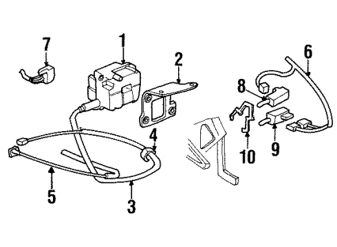 1997 Cadillac DeVille Fuel Supply Module Asm, Cruise Control (W/ Servo) Diagram for 25344191