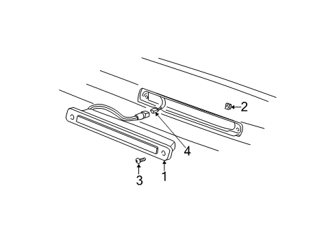 2004 Pontiac Montana High Mount Lamps Stop Lamp Assembly Diagram for 5978343