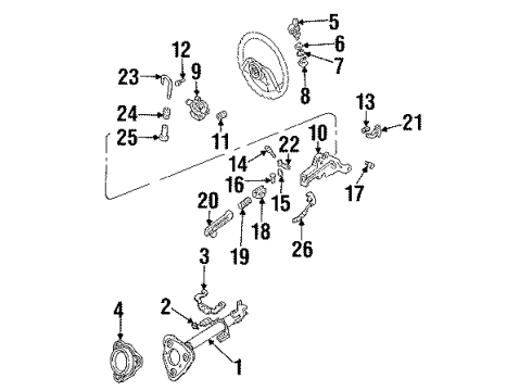 1989 Ford Aerostar Ignition Lock Ignition Lock Cylinder Diagram for F3TZ-11582-B