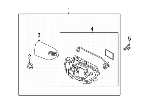 2021 Kia Niro EV Electrical Components - Front Bumper Module-Charge Dr Diagram for 86340Q4000