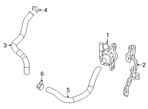 2021 Honda Insight Water Pump HOSE, EWP OUTLET Diagram for 1J402-6L2-A00