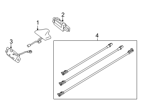 2019 Cadillac XTS Antenna & Radio Antenna Assembly Diagram for 20901606