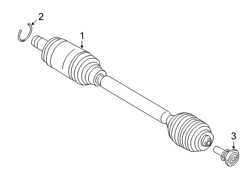 2018 BMW i3s Axle Components - Rear Left Cv Axle Shaft Diagram for 33207641213