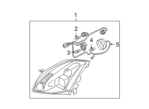 2006 Nissan Maxima Headlamps Harness Assembly - Head Lamp Diagram for 26038-7Y000