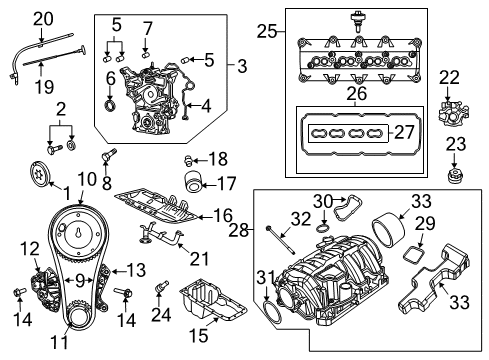 2009 Dodge Ram 2500 Throttle Body Bolt-HEXAGON Head Diagram for 6509174AA