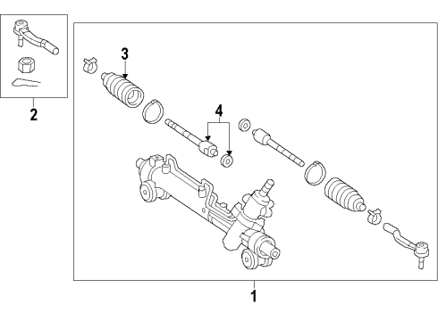 2014 Toyota Sequoia P/S Pump & Hoses, Steering Gear & Linkage Seal Kit Diagram for 04445-0C060